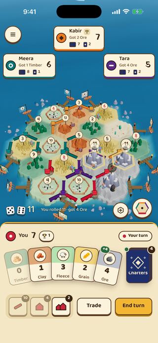 A game in progress on a phone.